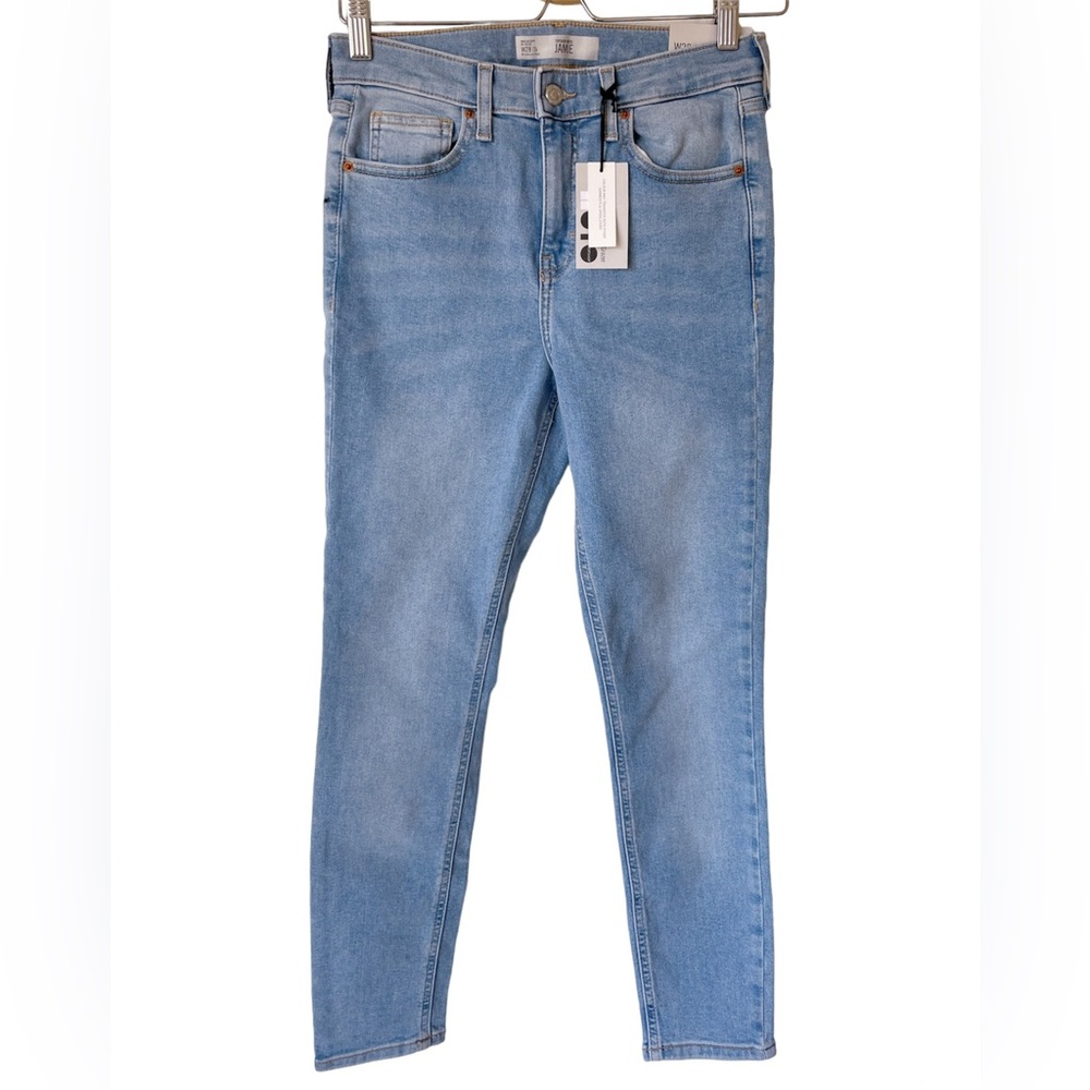 Moto Jamie High Waist Angle Grazer Jeans